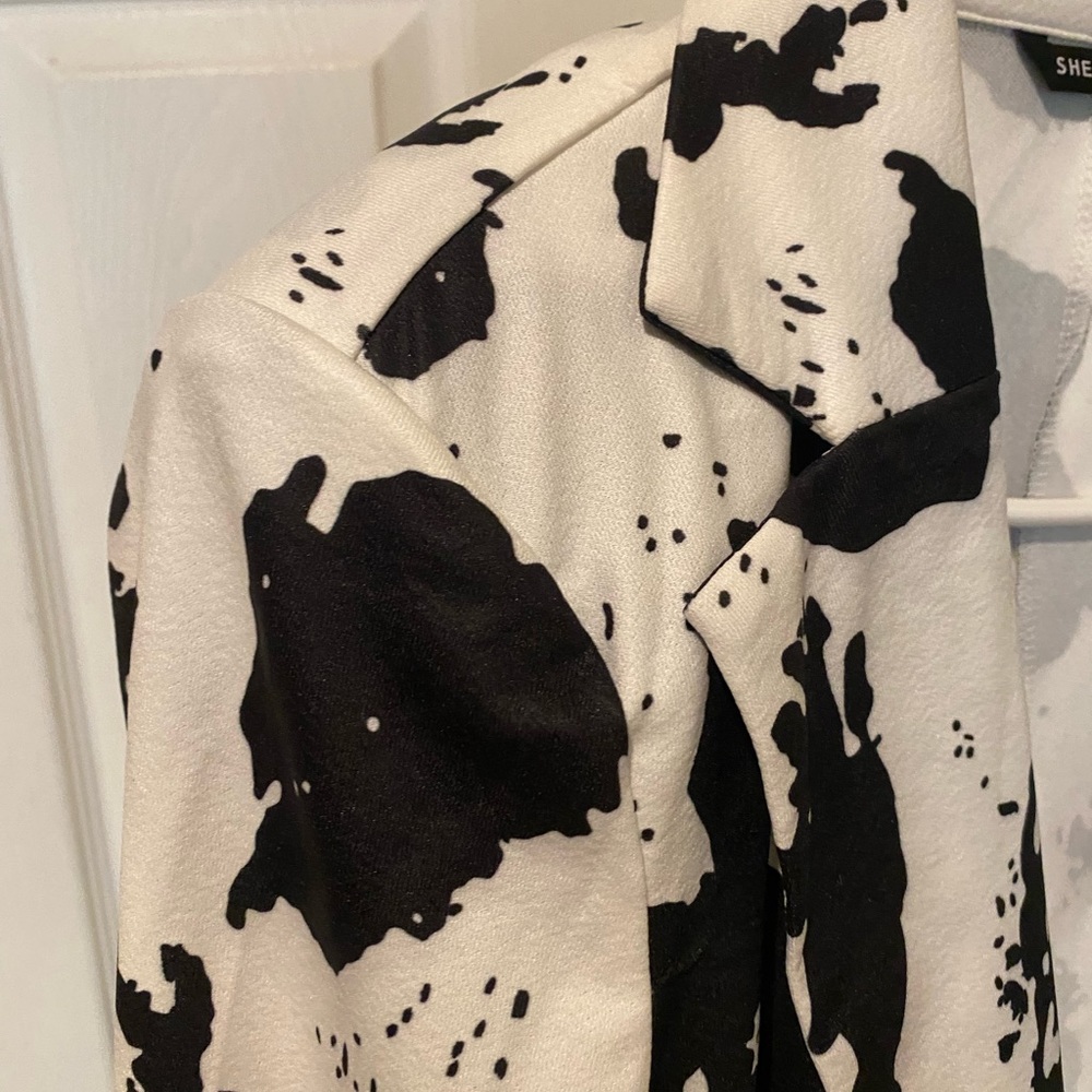 Cow print blazer